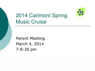 2014 Carlmont Spring Music Cruise