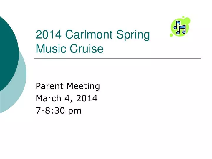 2014 carlmont spring music cruise