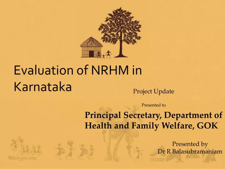 evaluation of nrhm in karnataka