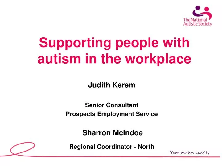 supporting people with autism in the workplace