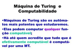 m quina de turing e computabilidade