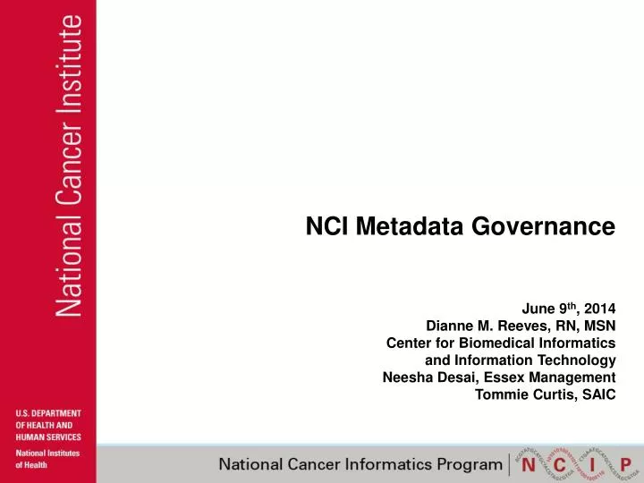 nci metadata governance