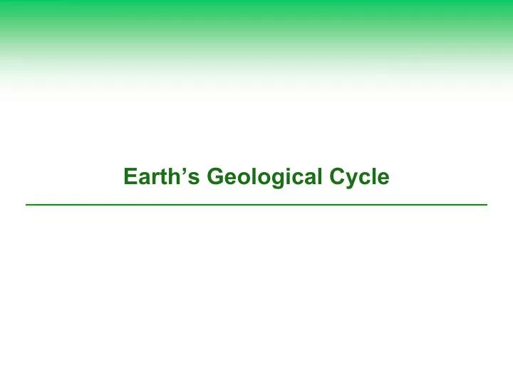 earth s geological cycle