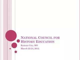 National Council for History Education