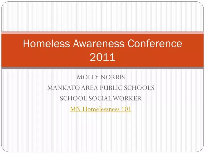 homeless awareness conference 2011