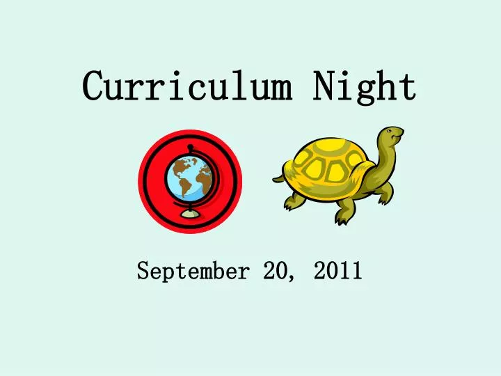 curriculum night