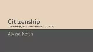 Citizenship Leadership for a Better World (pages 149-186)