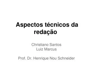 aspectos t cnicos da reda o