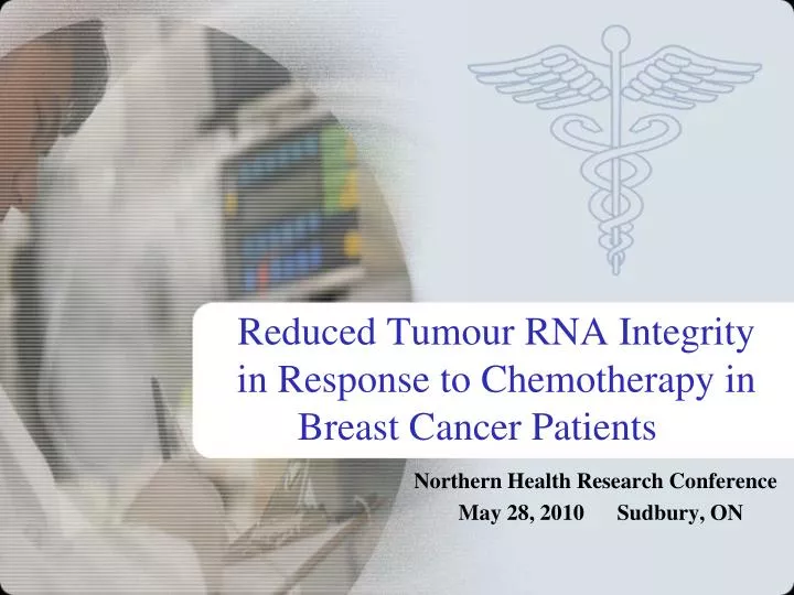 reduced tumour rna integrity in response to chemotherapy in breast cancer patients