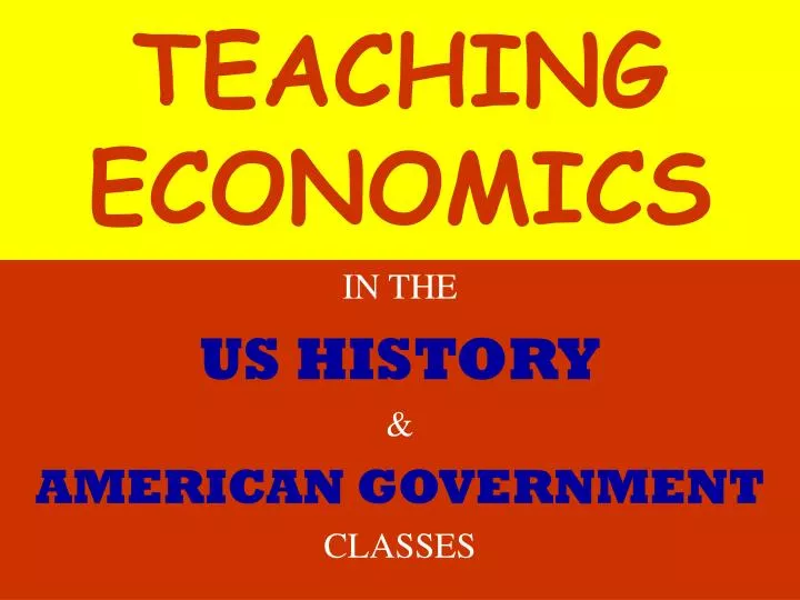 teaching economics