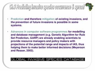 Predicting occurrence &amp; spread