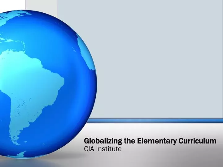 globalizing the elementary curriculum