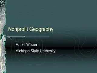 Nonprofit Geography