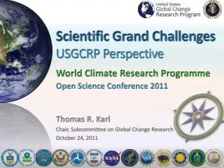 Scientific Grand Challenges USGCRP Perspective