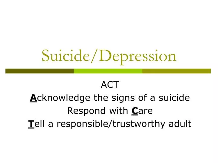 suicide depression