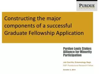 Constructing the major components of a successful Graduate Fellowship Application