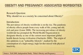 Obesity AND Pregnancy: associated morbidities
