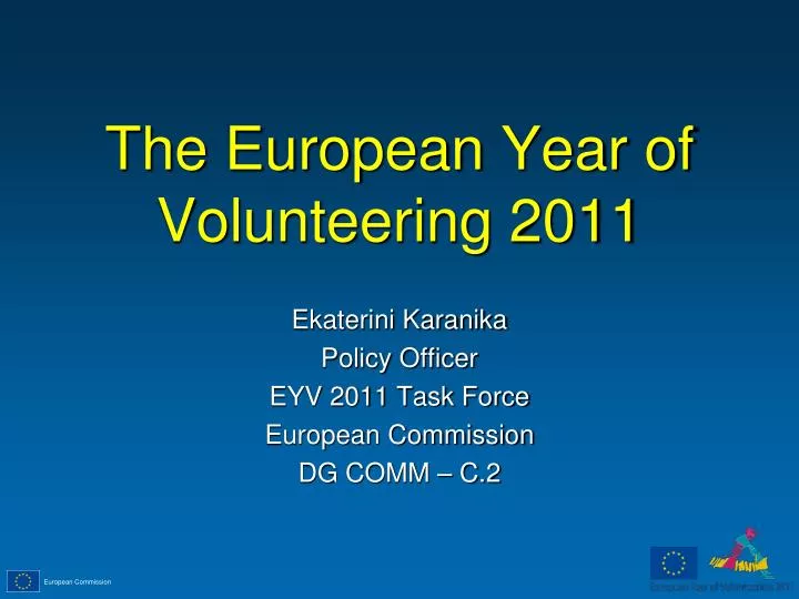 the european year of volunteering 2011