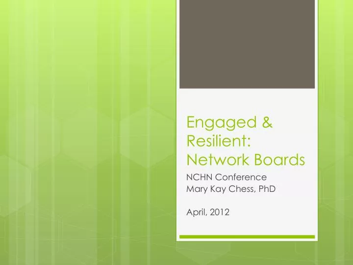 engaged resilient network boards