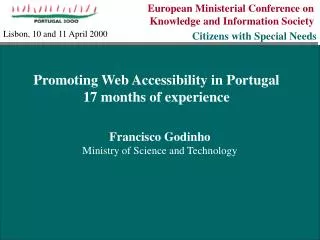 European Ministerial Conference on Knowledge and Information Society Citizens with Special Needs