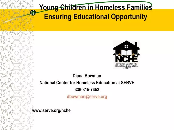young children in homeless families ensuring educational opportunity