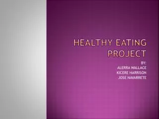 healthy eating project