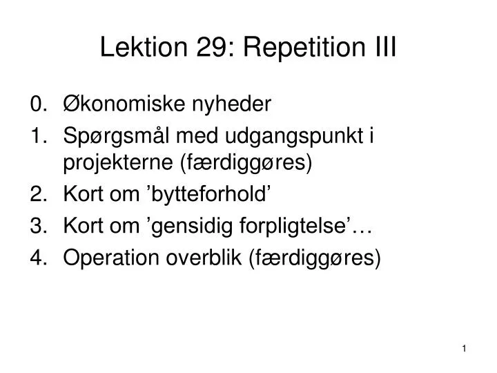 lektion 29 repetition iii