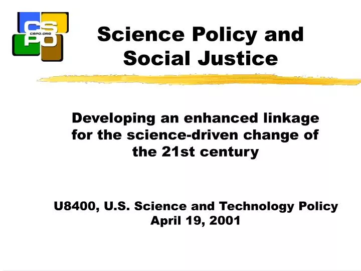 science policy and social justice