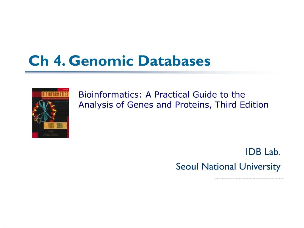 PPT - Ch 4. Genomic Databases PowerPoint Presentation, free download ...