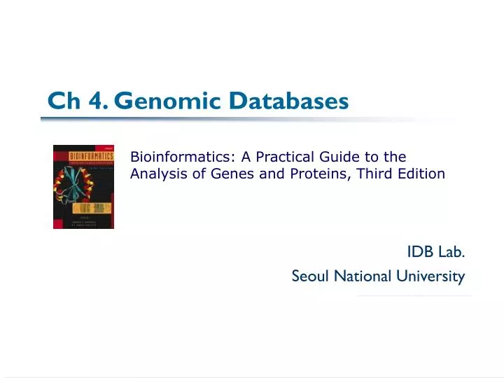 ch 4 genomic databases