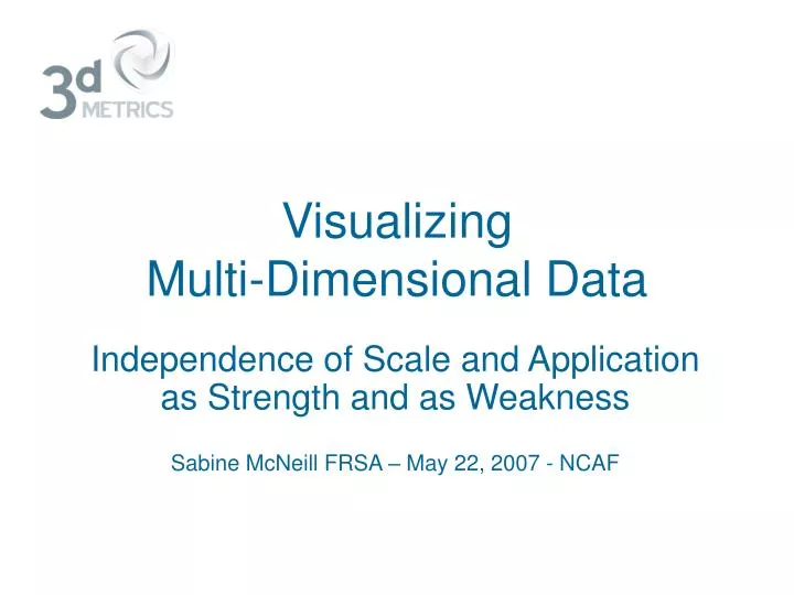 visualizing multi dimensional data