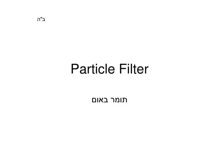 particle filter