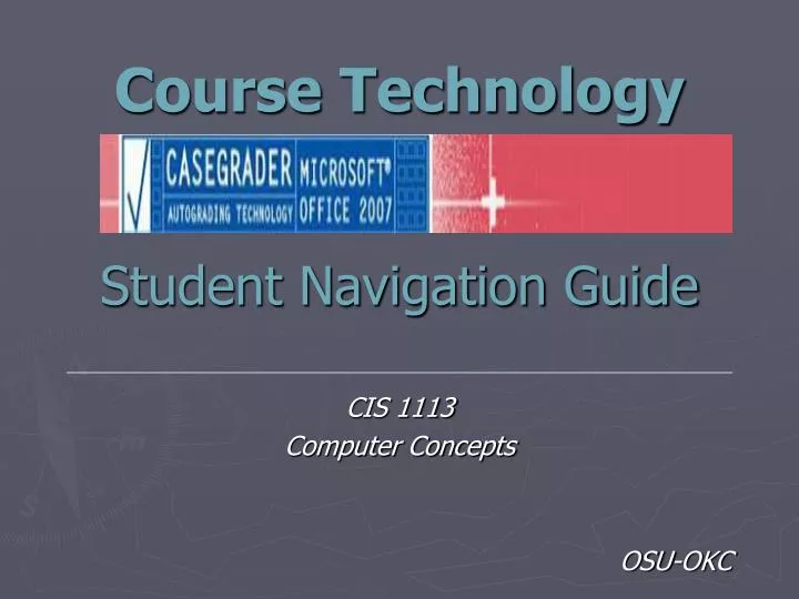 course technology student navigation guide