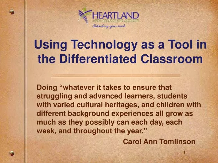 using technology as a tool in the differentiated classroom