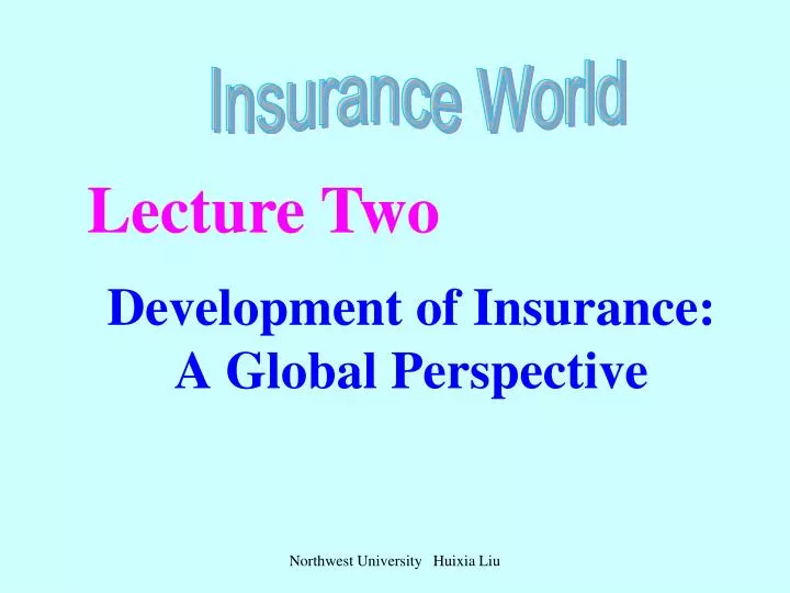 development of insurance a global perspective