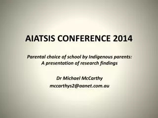 AIATSIS CONFERENCE 2014