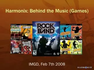Harmonix: Behind the Music (Games)