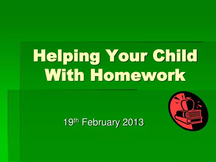 helping your child with homework