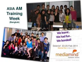 ASIA AM Training Week (Bangkok)
