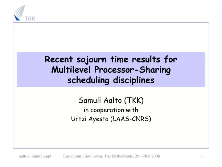 recent sojourn time results for multilevel processor sharing scheduling disciplines
