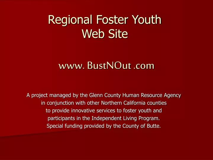 regional foster youth web site