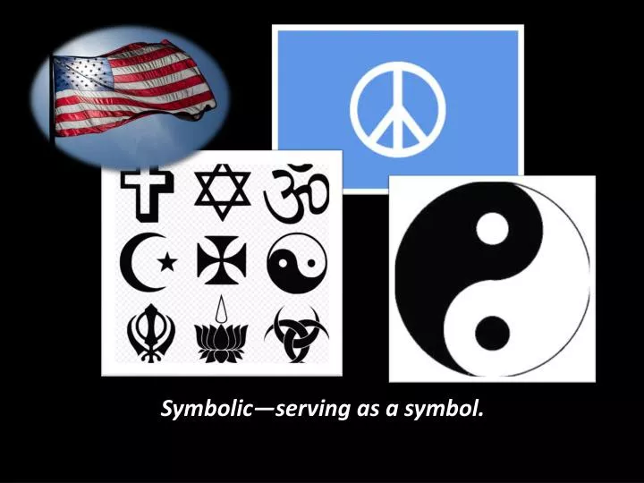 symbolic serving as a symbol