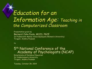 Education for an Information Age: Teaching in the Computerized Classroom