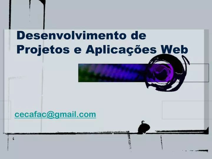 desenvolvimento de projetos e aplica es web