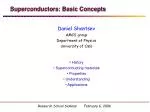 Superconductors: Basic Concepts - slide 1