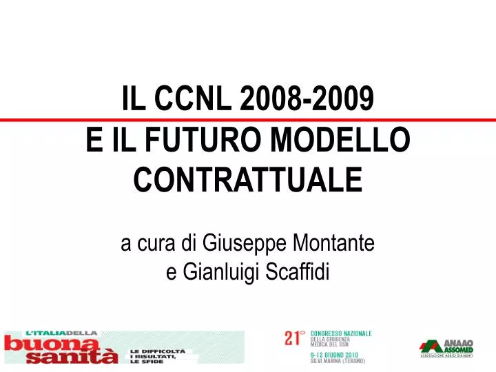il ccnl 2008 2009 e il futuro modello contrattuale