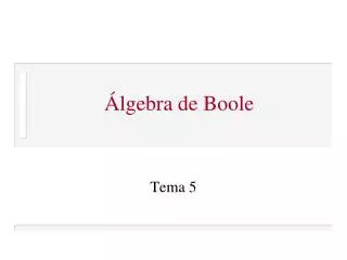 lgebra de boole