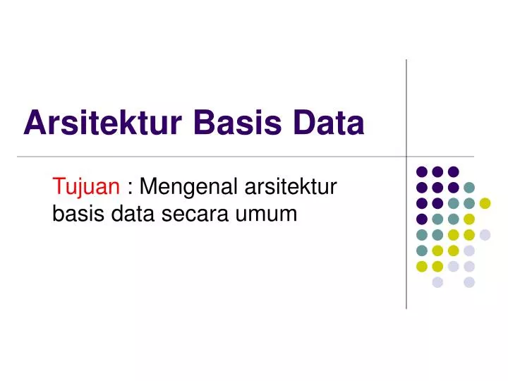 arsitektur basis data