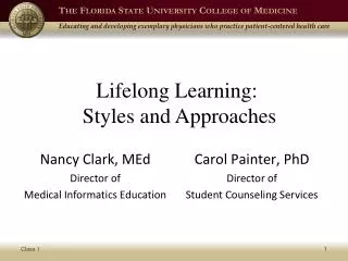 Lifelong Learning: Styles and Approaches