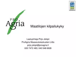 maatilojen kilpailukyky